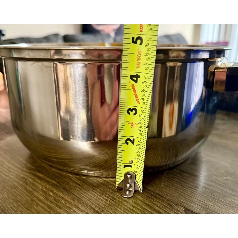 Stainless Steel 18/10 Stockpot 9.5in Excellent Silver Dual Handle Pot
